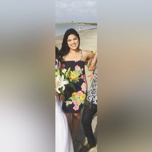 Beautiful floral dress beach wedding dress